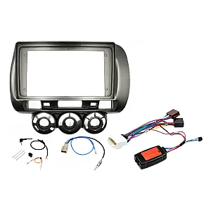 Honda Jazz (2002-2007) Perfect Fit 9" Stereo Fitting Kit (Manual AC / With Steering Controls)
