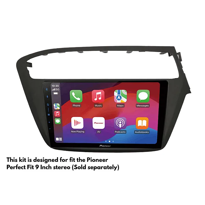 InCarTec PF-129-CAM Hyundai i20 2nd Gen (2018-2020) 9" Perfect Fit Stereo Fitting Kit (With SWC / Camera Retention)