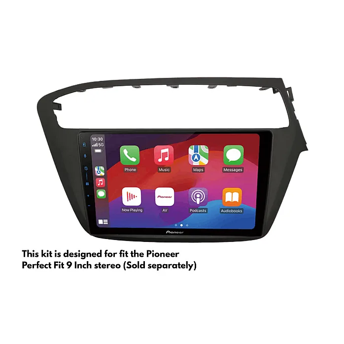 InCarTec PF-129-SWC Hyundai i20 2nd Gen (2018-2020) 9" Perfect Fit Stereo Fitting Kit (With Steering Wheel Control)