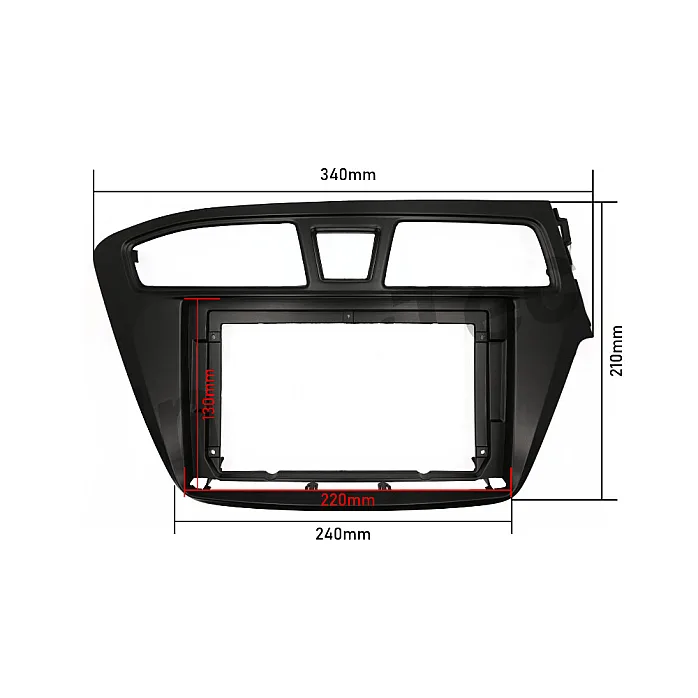 InCarTec PF-130-SWC Hyundai i20 (2014-2018) 9" Perfect Fit Stereo Fitting Kit (With Steering Controls)