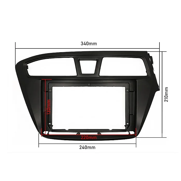 InCarTec PF-130 Hyundai i20 (2014-2018) Perfect Fit 9" Stereo Fitting Kit (Without Steering Controls)