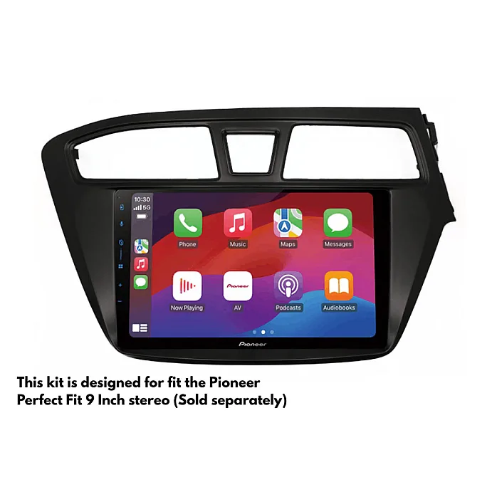 InCarTec PF-130 Hyundai i20 (2014-2018) Perfect Fit 9" Stereo Fitting Kit (Without Steering Controls)