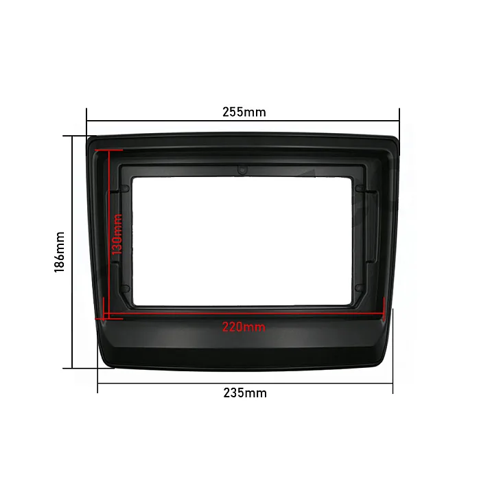 InCartTec PF-133 Isuzu D-Max, MU-X (2020>) Perfect Fit 9" Stereo Fitting Kit (MATT BLACK) 