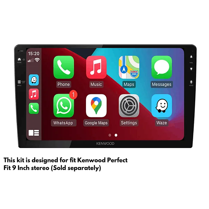 InCartTec PF-133 Isuzu D-Max, MU-X (2020>) Perfect Fit 9" Stereo Fitting Kit (MATT BLACK) 