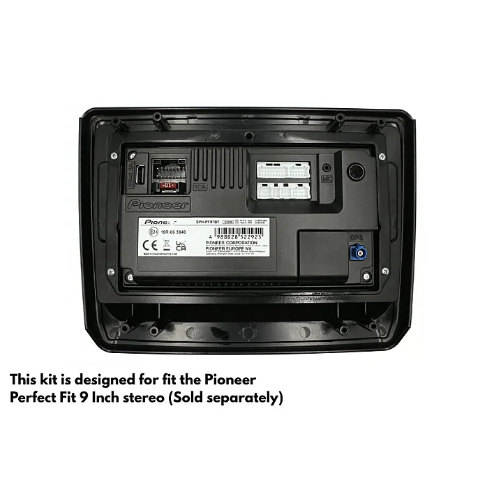 InCartTec PF-133 Isuzu D-Max, MU-X (2020>) Perfect Fit 9" Stereo Fitting Kit (MATT BLACK) 
