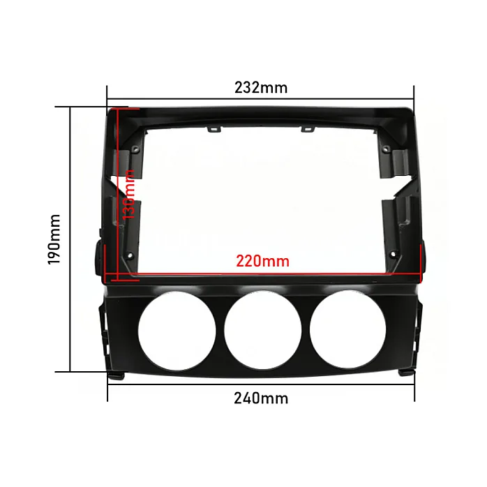 InCarTec PF-138 Mazda MX-5 2009-2015 Perfect Fit 9" Stereo Fitting Kit (Without SWC/  Non Bose )