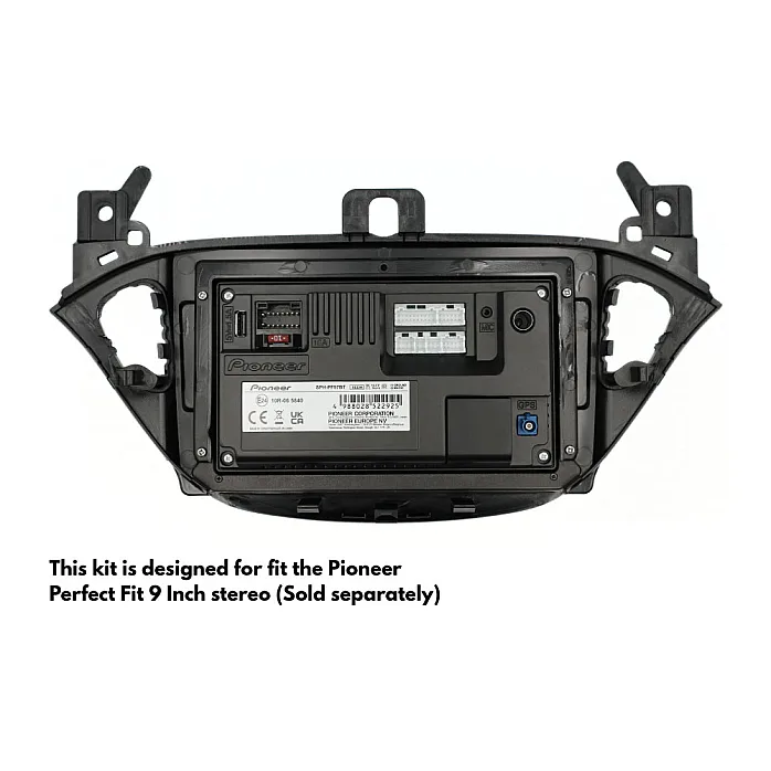 InCarTec PF-141-USB Vauxhall Adam, Corsa E (2014-2019) Pioneer 9" Fitting Kit (BT 3.0 Systems / USB Retention)