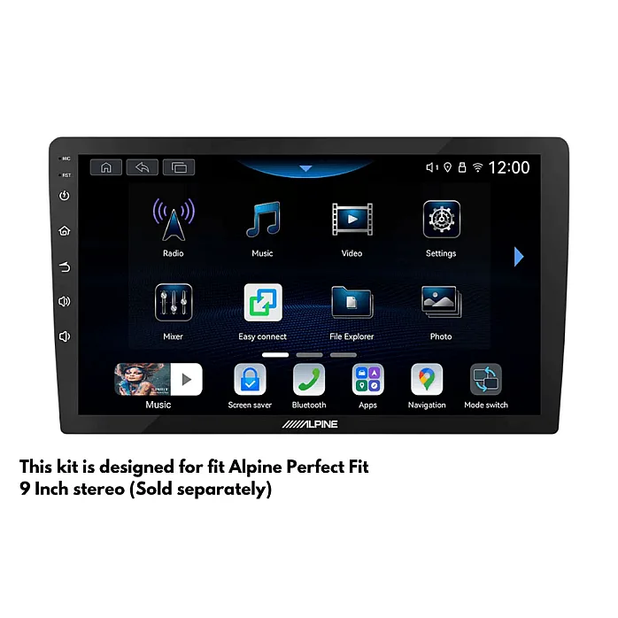 InCarTec PF-147-SWC Fiat Sedici 2006-2011 Perfect Fit 9" Stereo Kit with Steering Controls