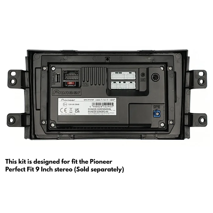 InCarTec PF-147-SWC Fiat Sedici 2006-2011 Perfect Fit 9" Stereo Kit with Steering Controls
