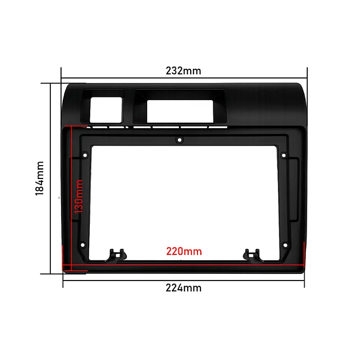 InCarTec PF-159 Toyota Landcruiser (2023 Onwards) Perfect Fit 9" Stereo Fitting Kit (Radio Prep Systems)