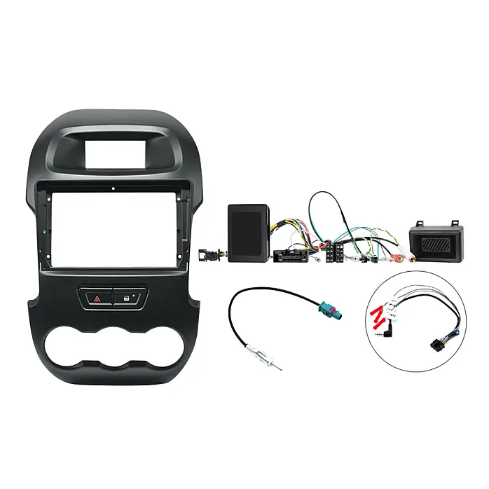 InCarTec PF-163-SWC Ford Ranger (2012-2016) Perfect Fit 9" Stereo Fitting Kit with Steering Wheel Control Retention