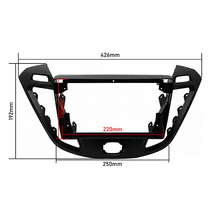 InCarTec PF-166-2 Ford Transit Custom Trend Euro 5 - 9" Stereo Fitting Kit (WITH DISPLAY)
