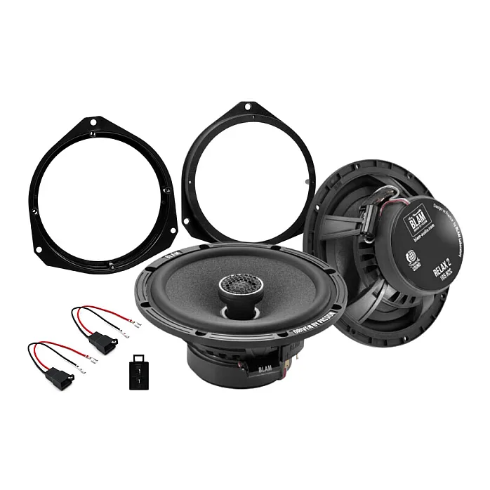 InCarTec SFK-FIA1-RC165 Abarth 500 165mm (6.5") BLAM RELAX Front Door Speaker Upgrade Fitting Kit