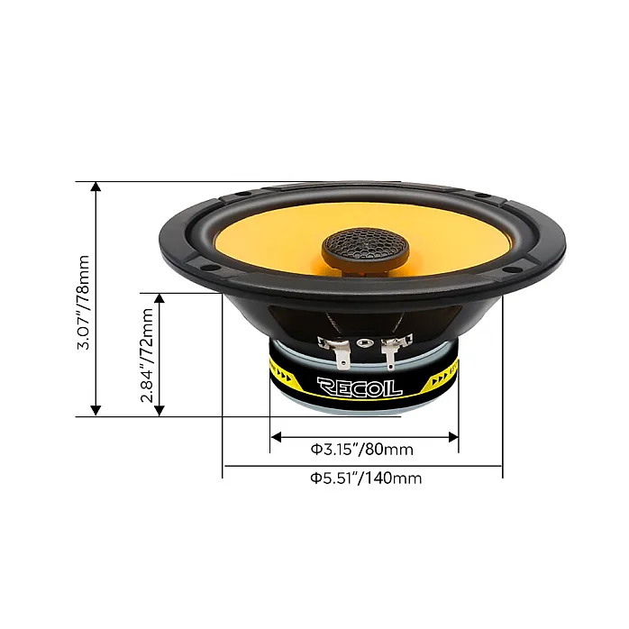 InCarTec SFK-FIA2-RCX65 Abarth 500 (2008-2016) 6.5" Rear Side Hatch Coaxial Speaker Upgrade Fitting Kit
