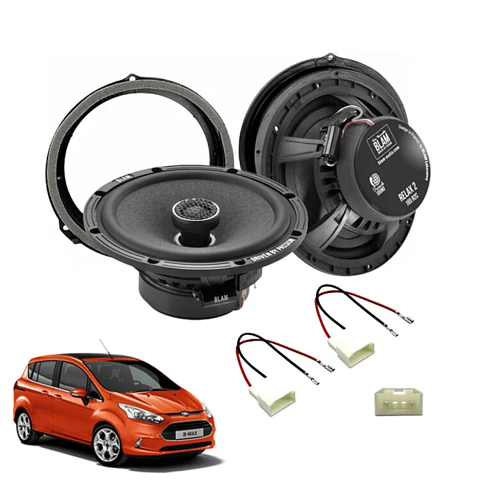 InCarTec SFK-FOR2-RC165 Ford B-MAX (6.5") Front or Rear Door Car Coaxial Speaker Upgrade Fitting Kit