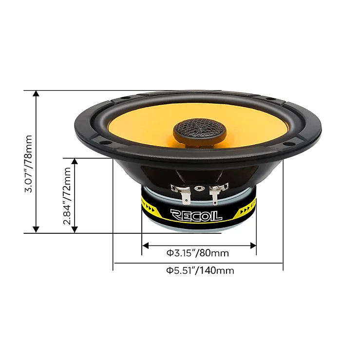InCarTec SFK-FOR2-RCX65 Ford B-MAX 2012-2018 (6.5") Front or Rear Door Car Coaxial Speaker Upgrade Fitting Kit