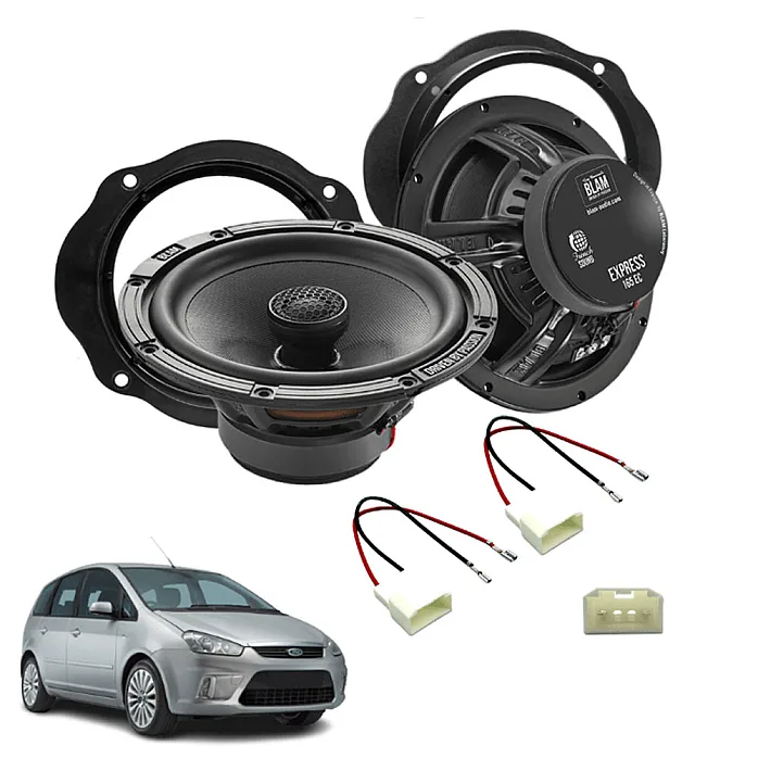 InCarTec SFK-FOR3-EC165 Ford C-MAX 2003-2010 165mm (6.5") Car Front Door Coaxial Speaker Upgrade Fitting Kit
