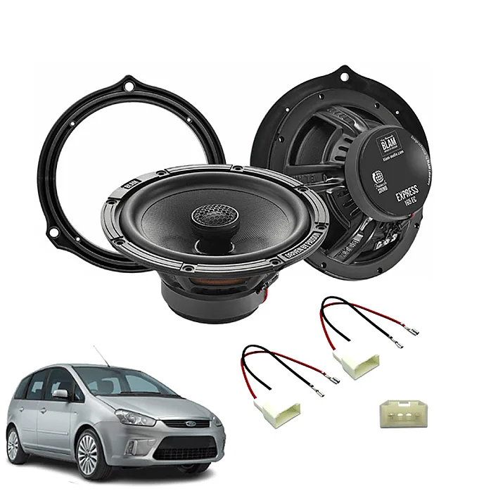 InCarTec SFK-FOR4-EC165 Ford C-MAX 2003-2010 165mm (6.5") Car Rear Door Coaxial Speaker Upgrade Fitting Kit