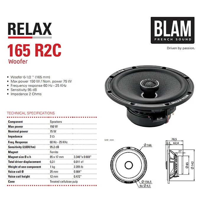 InCarTec SFK-HYU01-RC165 Hyundai i30 (2017>) 165mm, 6.5" Rear Door 2-way Coaxial Car Speaker Upgrade Kit