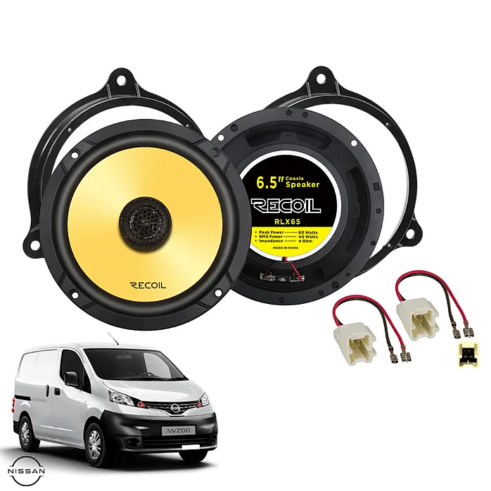 InCarTec SFK-NIS1-RCX65 Nissan NV200 (2010-2019) (165mm) Car Front Door Coaxial Speaker Upgrade Fitting Kit