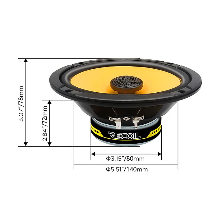 InCarTec SFK-NIS1-RCX65 Nissan NV200 (2010-2019) (165mm) Car Front Door Coaxial Speaker Upgrade Fitting Kit