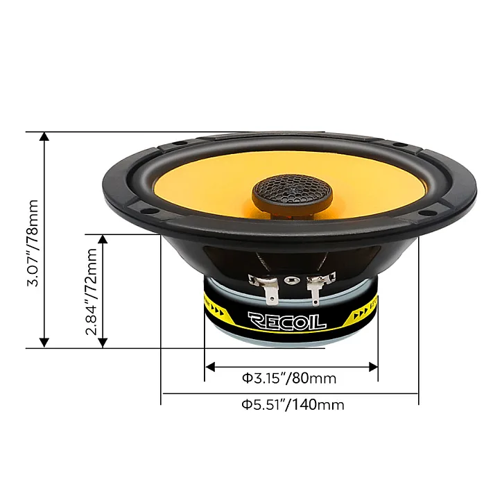Recoil SFK-REN1-RLX65 Dacia (6.5") Complete RECOIL Coaxial Speaker Upgrade Fitting Kit