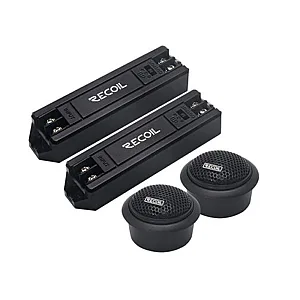 Recoil SPK-REC-RET1 Echo-Series 1" Silk Dome Tweeter And Triple Level Tweeters Crossover Set (PAIR)