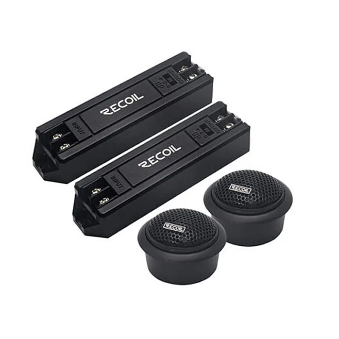 Recoil SPK-REC-RET1 Echo-Series 1" Silk Dome Tweeter And Triple Level Tweeters Crossover Set (PAIR)
