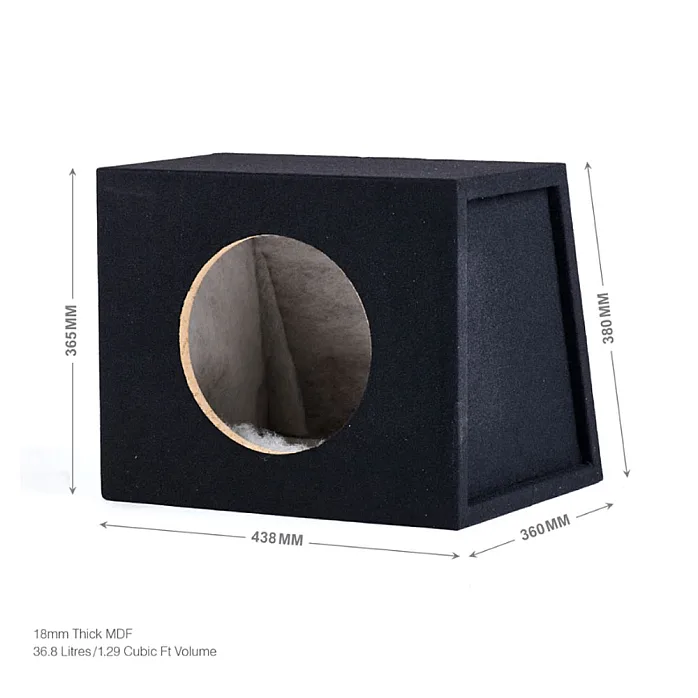 InCarTec SUBBOX-10 (10") Sealed High Quality Subwoofer Enclosure Bass Box (18mm Thick MDF)