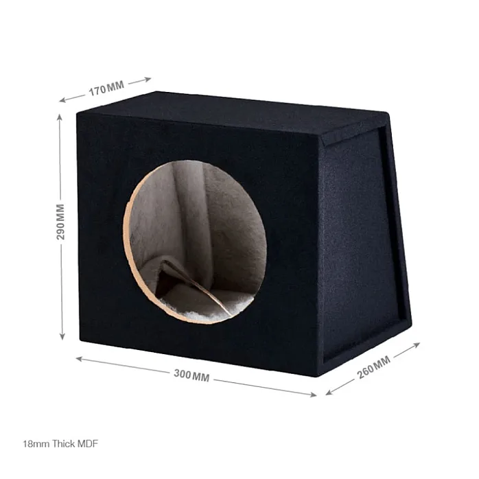 InCarTec SUBBOX-8 Sealed High Quality 8" Subwoofer Enclosure Bass Box (18mm Thick MDF)