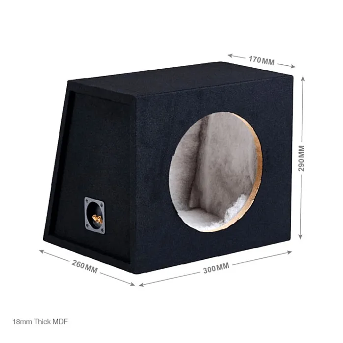 InCarTec SUBBOX-8 Sealed High Quality 8" Subwoofer Enclosure Bass Box (18mm Thick MDF)