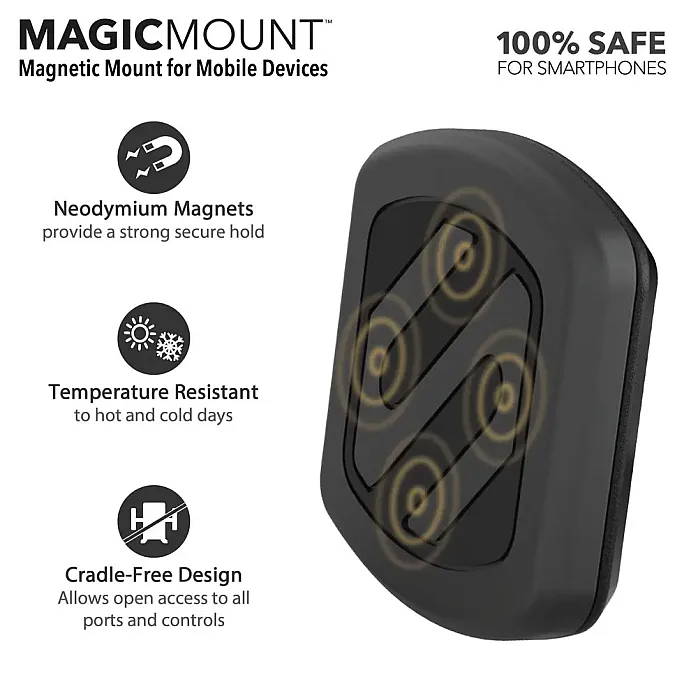 Scosche MAGDMI 4-Axis, 360 Degree Adjustable Universal Magic Magnetic Phone/GPS Mount