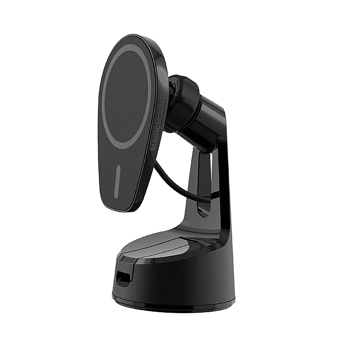Scosche MPQ6WD-SP Magnetic Window/Dash Mount Holder 15W Wireless Fast Car Charger Phone Stand