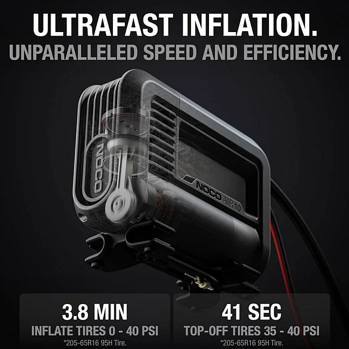 NOCO AIR10 UltraFast 10A Tire Inflator 12V Portable Air Compressor Pump