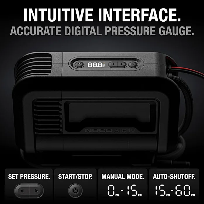NOCO AIR10 UltraFast 10A Tire Inflator 12V Portable Air Compressor Pump