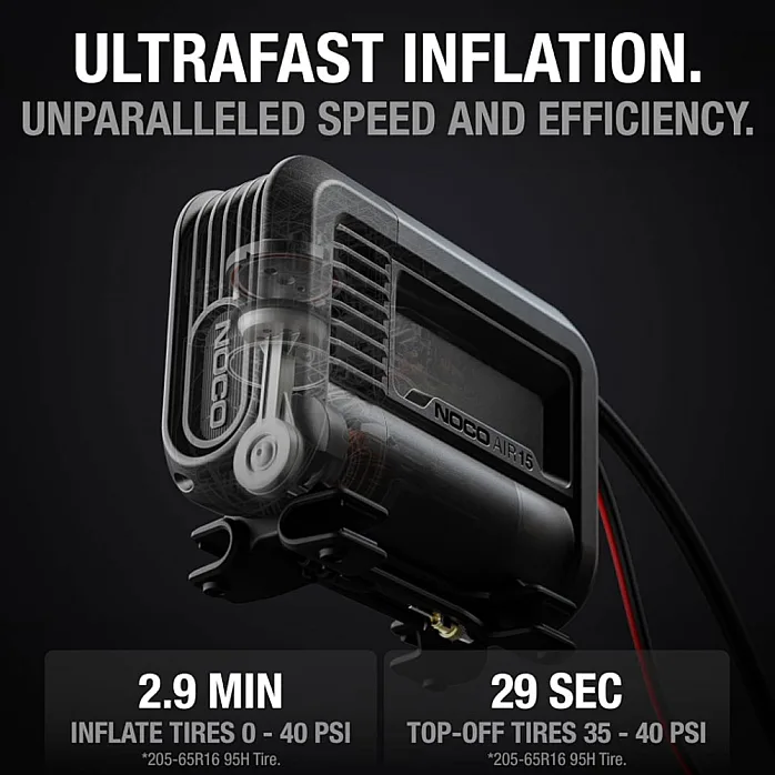 NOCO AIR15 UltraFast 15A Tire Inflator 12V Portable Air Compressor Pump