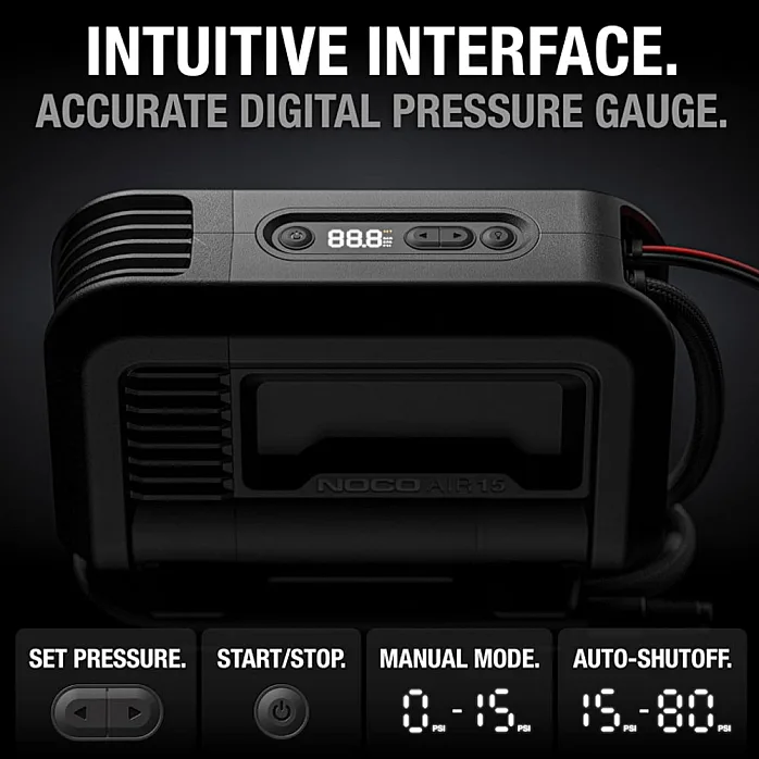 NOCO AIR15 UltraFast 15A Tire Inflator 12V Portable Air Compressor Pump