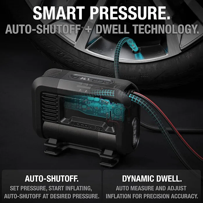 NOCO AIR20 UltraFast 20A Tire Inflator 12V Portable Air Compressor Pump
