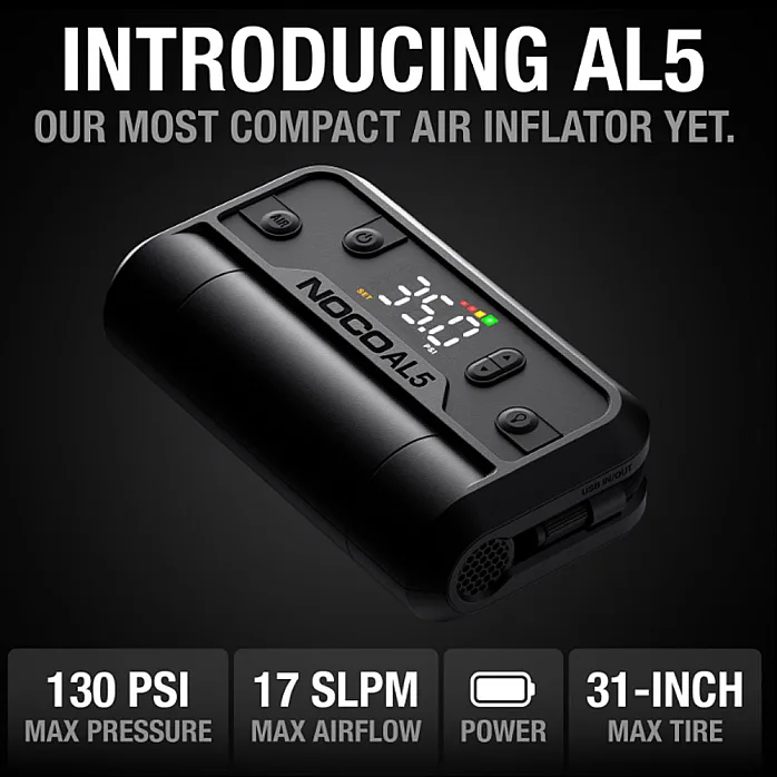 NOCO AL5 Portable Lithium Air Compressor 5A 17LPM