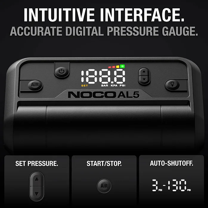 NOCO AL5 Portable Lithium Air Compressor 5A 17LPM