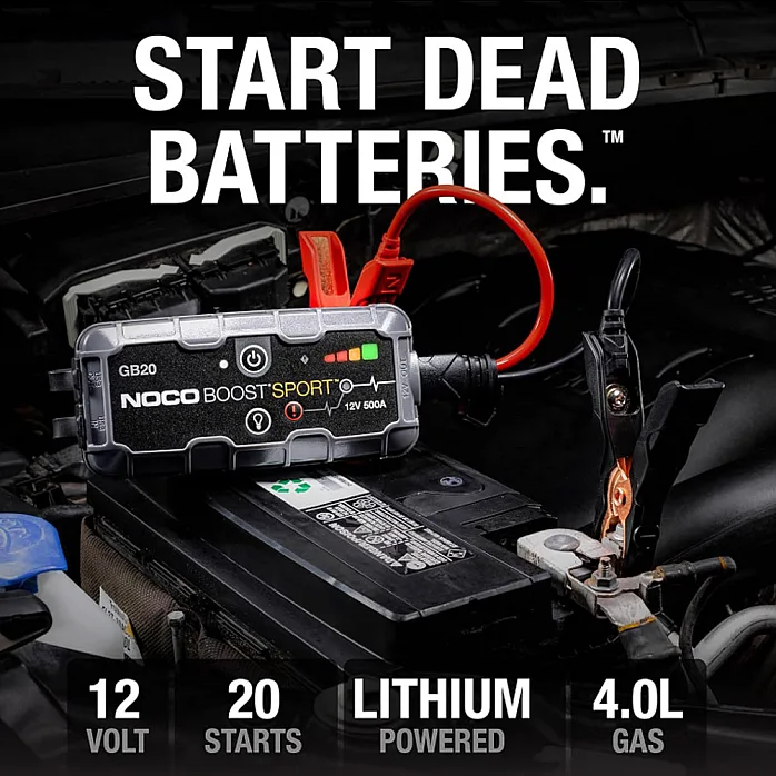 NOCO GB20 Boost Sport 12V Portable UltraSafe Jump Starter With Protective Case