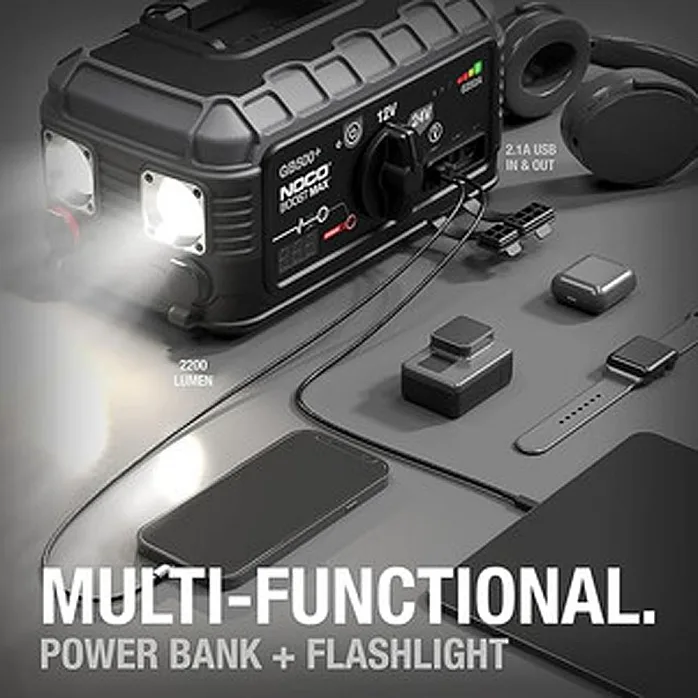 NOCO GB500+ Boost MAX 6250A 12/24V UltraSafe Powerful Lithium Jump Starter