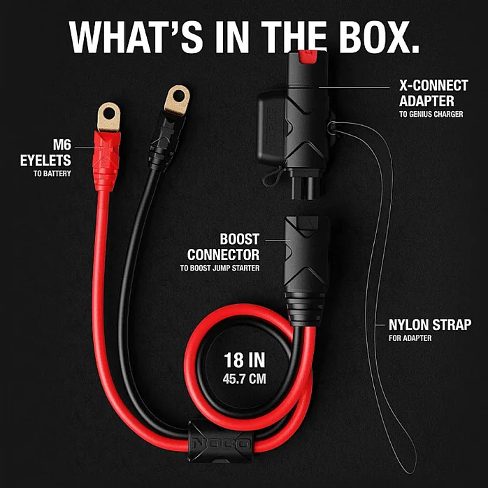 NOCO GBC007 Boost Eyelet heavy Duty Cable With X-Connect Adapter