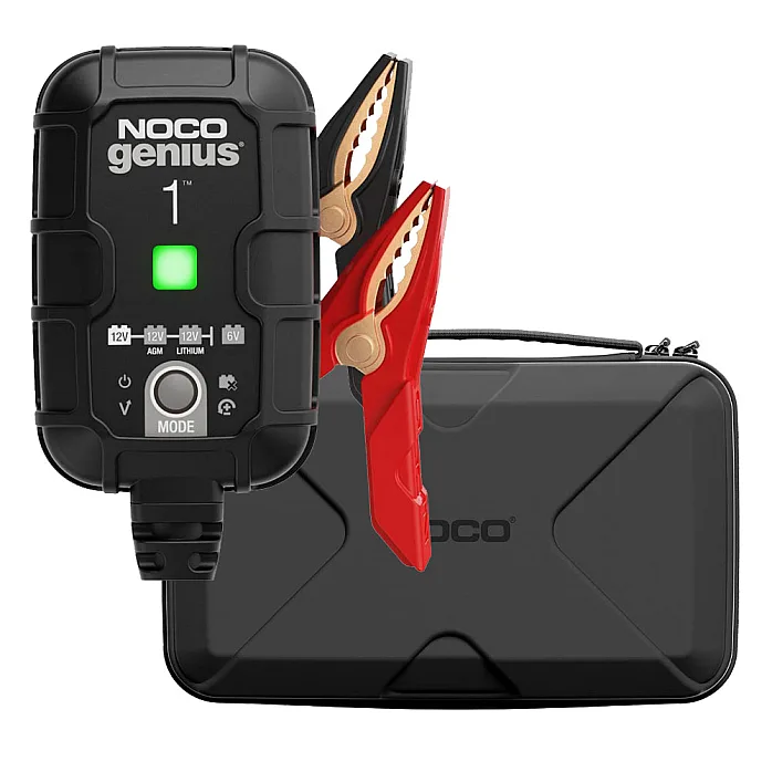 NOCO GENIUS1 Smart Trickle Battery Charger With EVA Protective Case