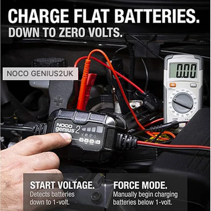 NOCO GENIUS2 Battery Maintainer + Battery Desulfator 6V/12V 2A Smart Trickle Battery Charger