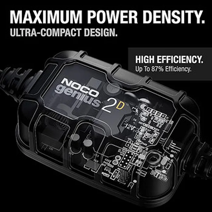NOCO GENIUS2D Battery Charger + Battery Maintainer 12V Direct-Mount 2A Trickle Battery Charger