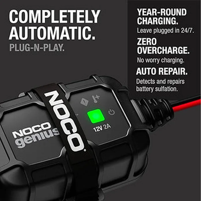 NOCO GENIUS2D Battery Charger + Battery Maintainer 12V Direct-Mount 2A Trickle Battery Charger