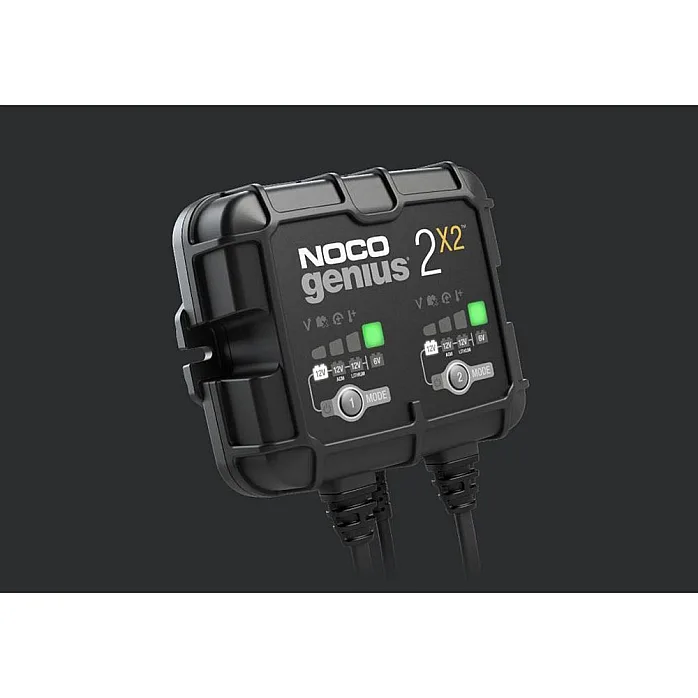NOCO GENIUS2X2 Battery Maintainer + Battery Desulfator 2-Bank 4-Amp Smart Trickle Battery Charger