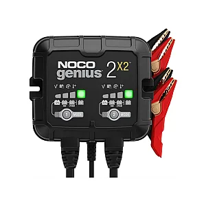 NOCO GENIUS2X2 Battery Maintainer + Battery Desulfator 2-Bank 4-Amp Smart Trickle Battery Charger