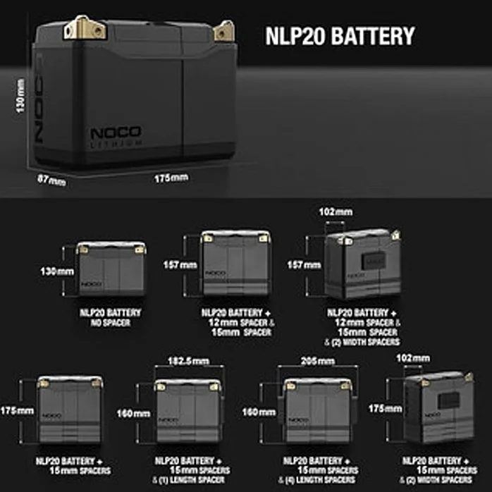 NOCO NLP20 12V / 600A Rapid Recharge Universal Mounting Lithium Powersport Battery